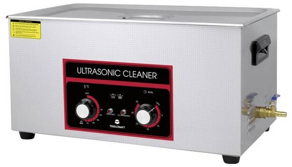 TOOLCRAFT USC-2200 Ultraschallreiniger Bürobedarf, Schmuck, Werkstatt 480 W 22 l mit Heizung, mit Reinigungskorb