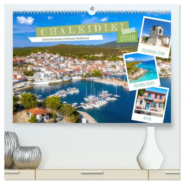 Chalkidiki - Griechenlands schönste Halbinsel (hochwertiger Premium Wandkalender 2026 DIN A2 quer), Kunstdruck in Hochglanz