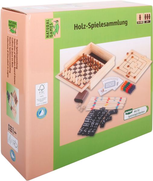Classic Games Holz-Spielesammlung 50 in 1