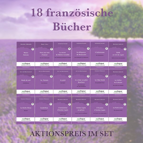 18 französische Bücher (Bücher + 18 Audio-CDs) - Lesemethode von Ilya Frank