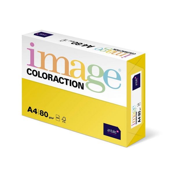 Kopierpapier image COLORACTION 80g/m² kanariengelb DIN A4 500 Blatt