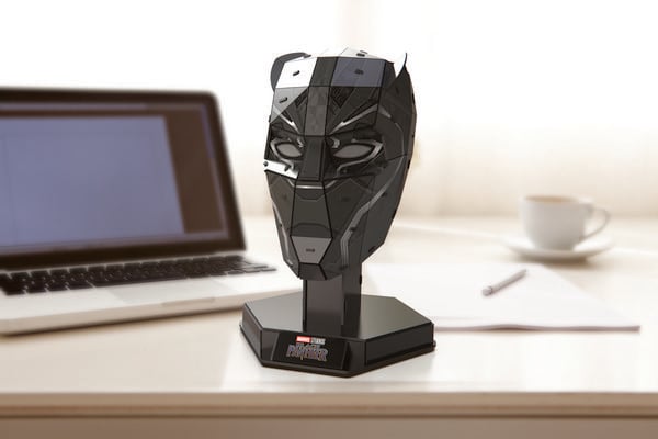 4D Build - Marvel Black Panther Büste - detailreicher 3D-Modellbausatz aus hochwertigem Karton, 82 Teile, für Fans der Superhelden-Serie ab 12 Jahren