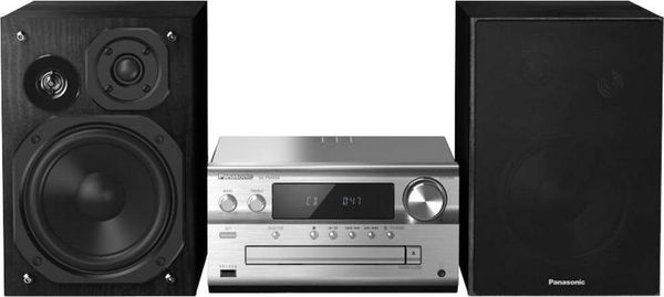 Panasonic SC-PMX94 Stereoanlage AUX, Bluetooth®, DAB+, CD, UKW, High-Resolution Audio 2 x 60 W Silber