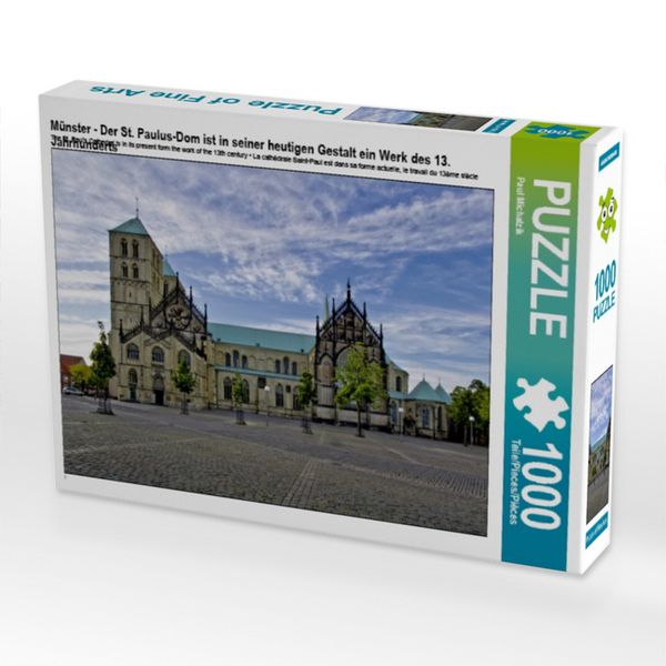 CALVENDO Puzzle Münster - Der St. Paulus-Dom ist in seiner heutigen Gestalt ein Werk des 13. Jahrhunderts 1000 Teile Lege-Größe 64x48cm Foto-Puzzle für glückliche Stunden