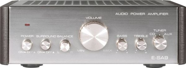 Renkforce E-SA9 Stereo-Verstärker 2 x 12W Silber (metallic), Dunkelbraun
