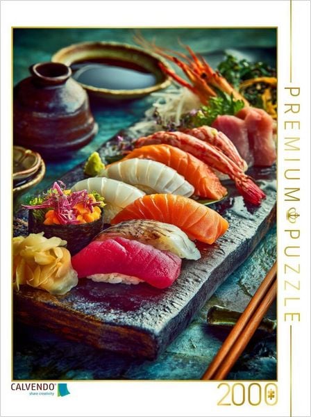 CALVENDO Puzzle Sushi, zarte Häppchen voller Farben & Aromen 2000 Teile Lege-Größe 90x67cm Foto-Puzzle für glückliche Stunden