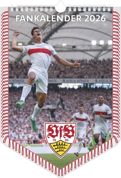 VfB Stuttgart 2026 - Bannerkalender - Fan-Kalender - Fußball-Kalender - 29,7x42 - Sport