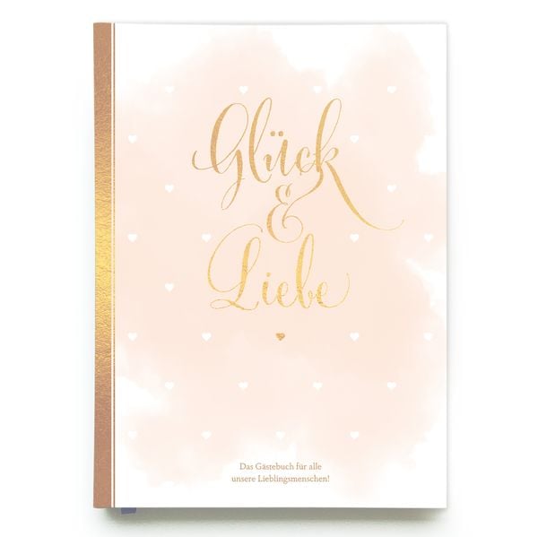 Gästebuch Hochzeit in Gold Hochzeitsbuch für Gäste mit Gold-Veredelung Hardcover, 128 Seiten mit Leseband Gästebuch Hochzeit mit Fragen