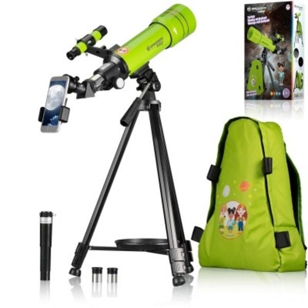Bresser Junior 13985 - Linsen-Teleskop 70/400 mit Rucksack, Kinder-Teleskop