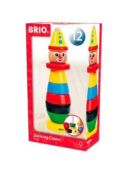 Brio Clown, Stapel-Turm aus Holz,