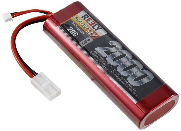 Reely Modellbau-Akkupack (LiPo) 7.4V 2000 mAh Zellen-Zahl: 2 20 C Hardcase Tamiya-Stecker