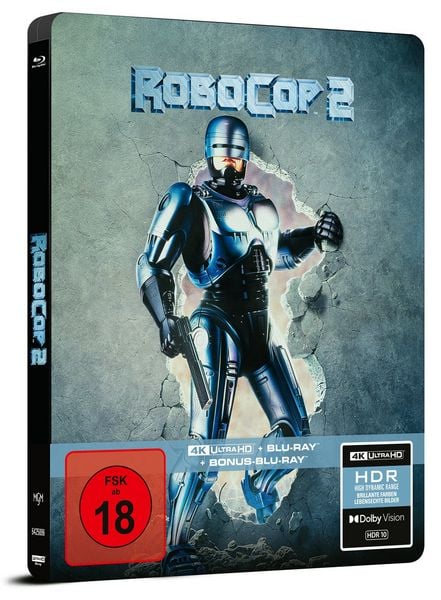 RoboCop 2 - Limitiertes 3-Disc-Steelbook (4K Ultra HD + Blu-ray + Bonus-Blu-ray)