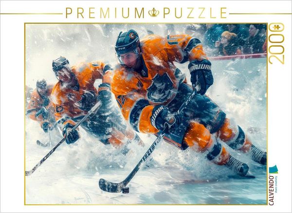 CALVENDO Puzzle Eishockey, attacktieren 2000 Teile Lege-Größe 90x67cm Foto-Puzzle für glückliche Stunden