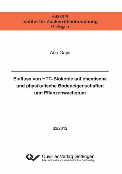 Einfluss von HTC-Biokohle auf chemische und physikalische Bodeneigenschaften und Pflanzenwachstum