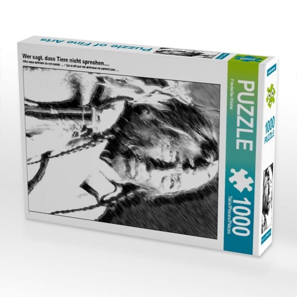 CALVENDO Puzzle Wer sagt, dass Tiere nicht sprechen.... 1000 Teile Lege-Größe 64x48cm Foto-Puzzle für glückliche Stunden