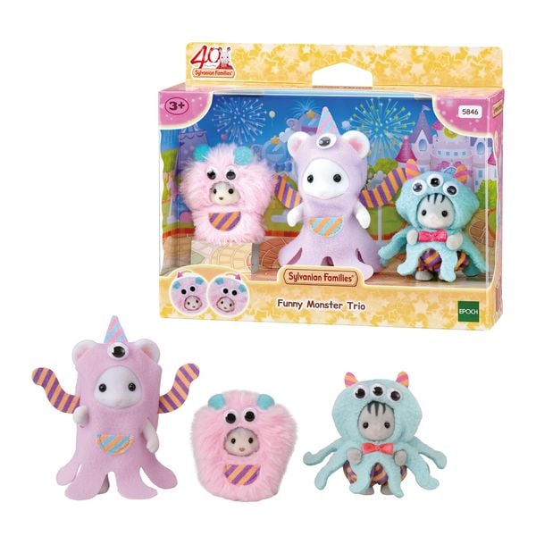 Sylvanian Families 5846 - 40. Jubiläum: Funny Monster Trio, Lustiges Monster Trio, Figurenset