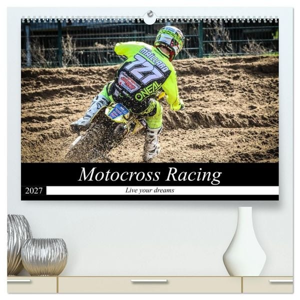 Motocross Racing 2027 (hochwertiger Premium Wandkalender 2027 DIN A2 quer), Kunstdruck in Hochglanz
