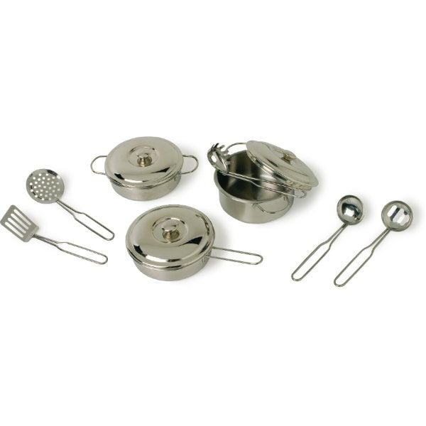 Small foot 8953 - Kochgeschirr Profi, Koch-Set für Kinderküche, Metall, 11-teilig