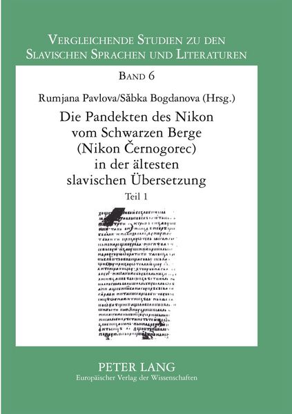 Die Pandekten des Nikon vom Schwarzen Berge (Nikon Černogorec) in der ältesten Slavischen Übersetzung