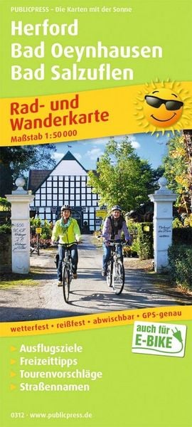 Publicpress Rad- und Wanderkarte Herford, Bad Oeynhausen, Bad Salzuflen 1:50.000