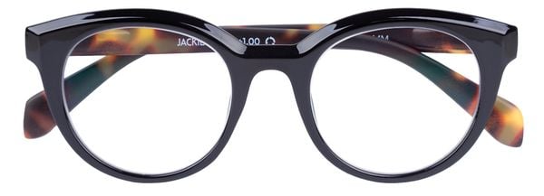 Lesebrille JACKIE, schwarz, +2.50 dpt mit Etui