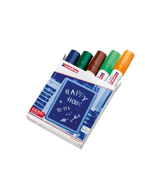 Edding 4090 Kreidemarker sortiert 5St Faltschachtel
