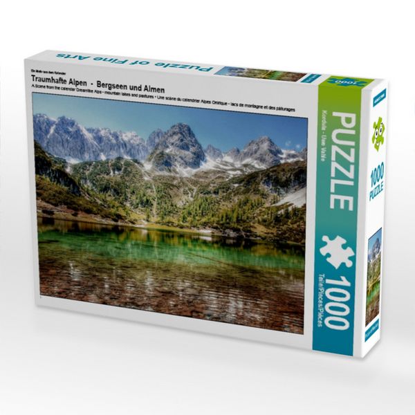 CALVENDO Puzzle Ein Motiv aus dem Kalender Traumhafte Alpen - Bergseen und Almen 1000 Teile Puzzle quer 1000 Teile Lege-Größe 64 × 48 cm Foto-Puzzle für glückliche Stunden