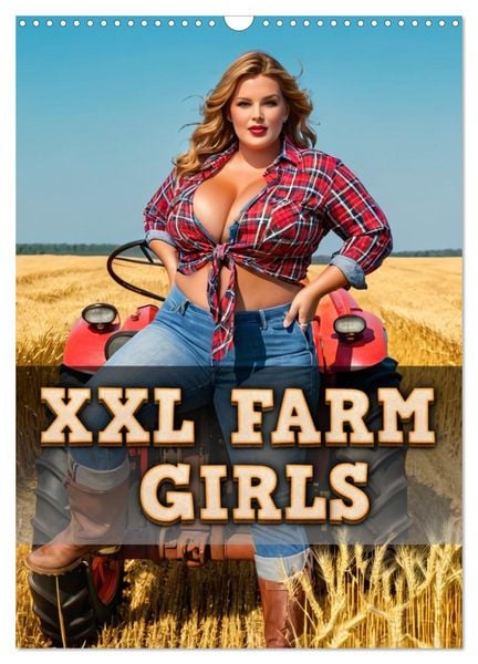 XXL Farm Girls (Wandkalender 2026 DIN A3 hoch), CALVENDO Monatskalender
