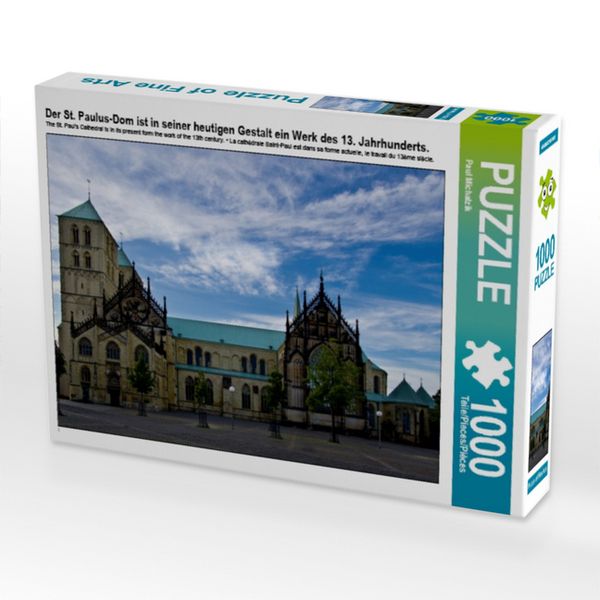 CALVENDO Puzzle Der St. Paulus-Dom ist in seiner heutigen Gestalt ein Werk des 13. Jahrhunderts. 1000 Teile Lege-Größe 64x48cm Foto-Puzzle für glückliche Stunden