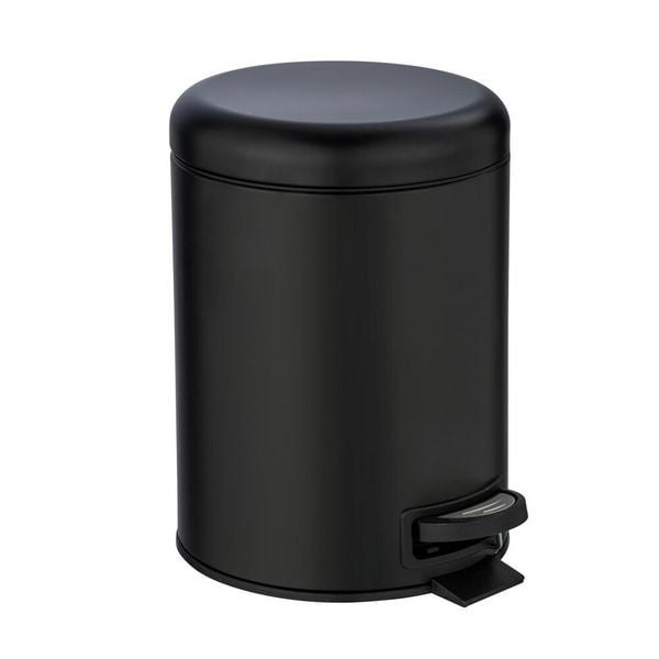Kosmetik Treteimer Mod. Leman Schwarz Matt 5L, mit herausnehmbarem Einsatz