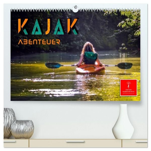 Kajak Abenteuer (hochwertiger Premium Wandkalender 2027 DIN A2 quer), Kunstdruck in Hochglanz