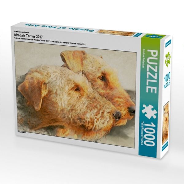 CALVENDO Puzzle Ein Motiv aus dem Kalender Airedale Terrier 2017 1000 Teile Lege-Größe 64x48cm Foto-Puzzle für glückliche Stunden