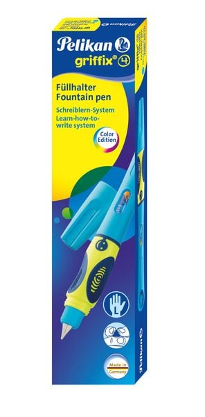 Pelikan Füller Griffix® für Linkshänder, Neon Fresh Blue