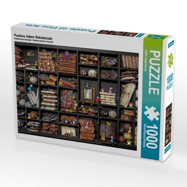 CALVENDO Puzzle Pankies lieben Schokolade 1000 Teile Lege-Größe 64x48cm Foto-Puzzle für glückliche Stunden