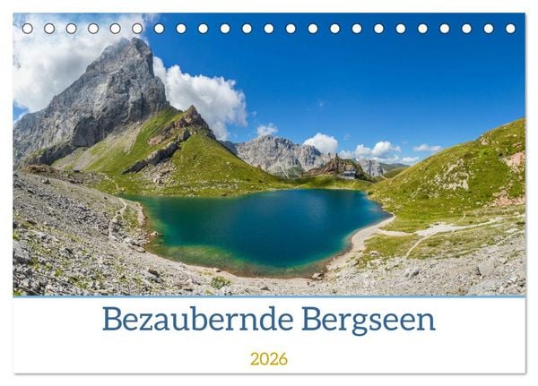 Bezaubernde Bergseen (Tischkalender 2026 DIN A5 quer), CALVENDO Monatskalender