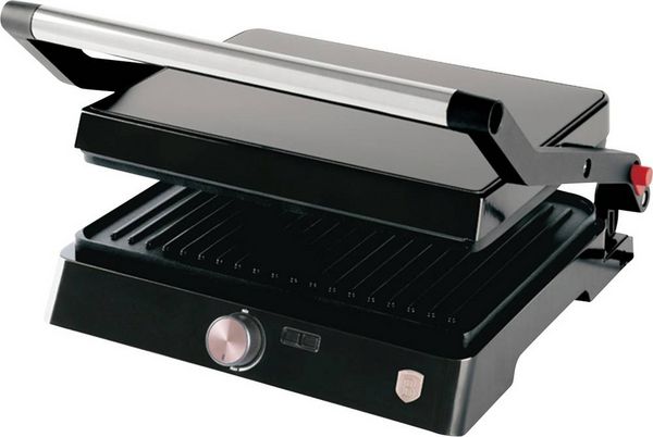 BerlingerHaus BH/9492 Elektro Kontaktgrill Antihaftbeschichtung, klappbar, stufenloser Temperaturregler, Cool-Touch-Gehäuse