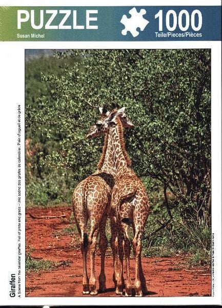CALVENDO Puzzle Giraffen 1000 Teile Lege-Größe 64x48cm Foto-Puzzle für glückliche Stunden