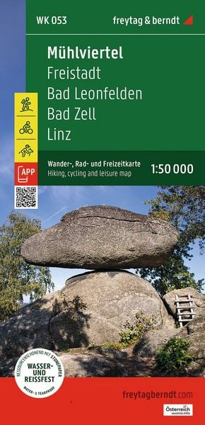 Freytag & berndt Wanderkarte WK 053 Mühlviertel, Freistadt - Bad Leonfelden - Bad Zell - Linz 1:50.000