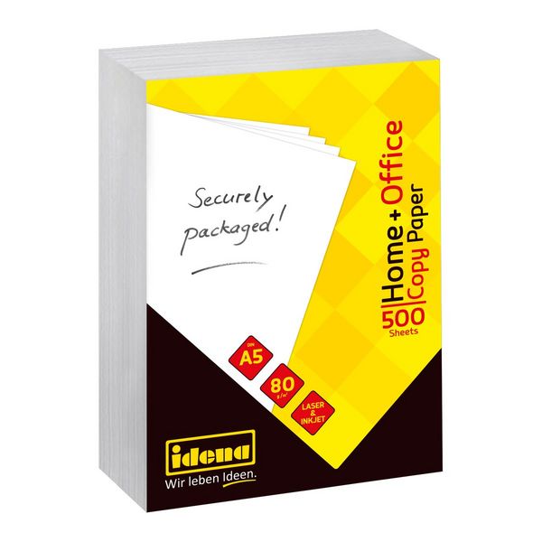 Idena Kopierpapier Home + Office 80g/m² weiß DIN A5 500 Blatt in Folienverpackung