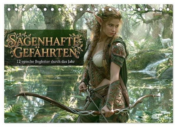 Sagenhafte Gefährten - 12 epische Begleiter durch das Jahr (Tischkalender 2027 DIN A5 quer), CALVENDO Monatskalender