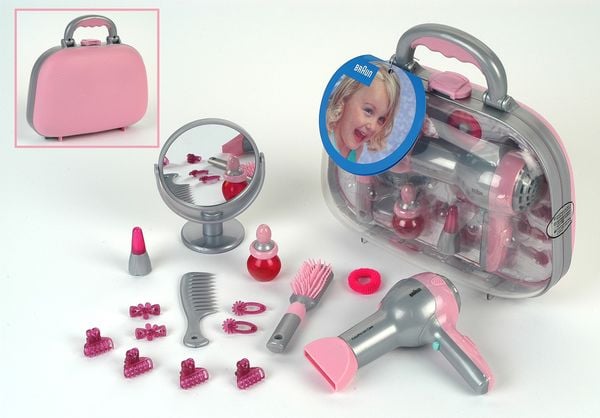 Frisierkoffer mit Braun Haartrockner