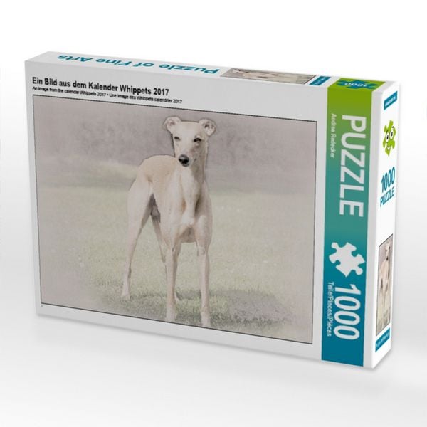 CALVENDO Puzzle Ein Bild aus dem Kalender Whippets 2017 1000 Teile Lege-Größe 64x48cm Foto-Puzzle für glückliche Stunden