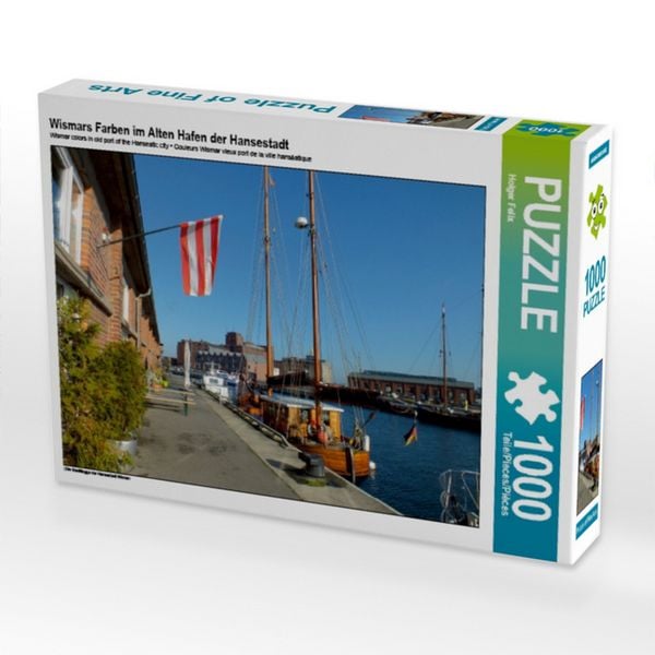 CALVENDO Puzzle Wismars Farben im Alten Hafen der Hansestadt 1000 Teile Puzzle quer 1000 Teile Lege-Größe 64 × 48 cm Foto-Puzzle für glückliche Stunden