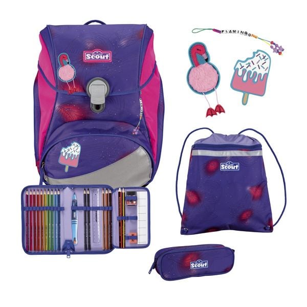 Scout Schulranzen Set Alpha, Schulranzen Set, 4tlg, Summer
