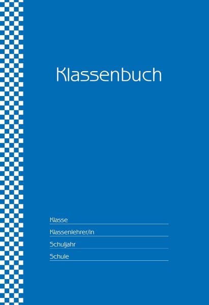 Klassenbuch 'Standard', Umschlagfarbe: blau