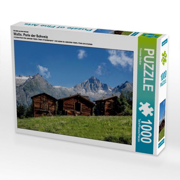 CALVENDO Puzzle Ein Motiv aus dem Kalender Wallis. Perle der Schweiz 1000 Teile Puzzle quer 1000 Teile Lege-Größe 64 × 48 cm Foto-Puzzle für glückliche Stunden