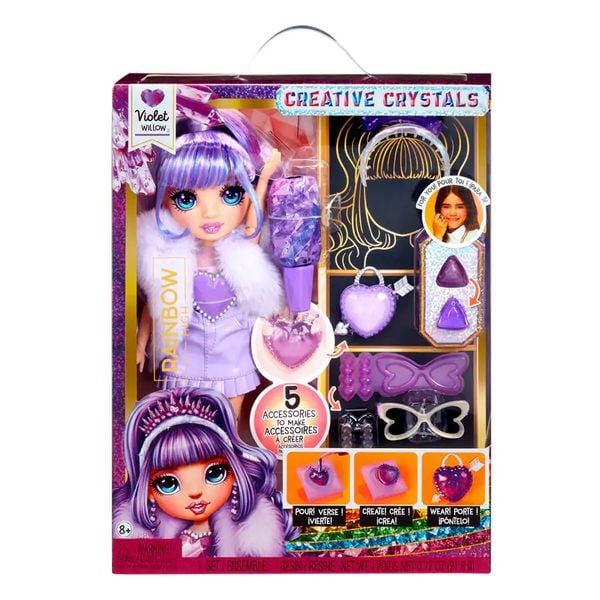 Rainbow High Creative Crystals Fashion Doll- Violet