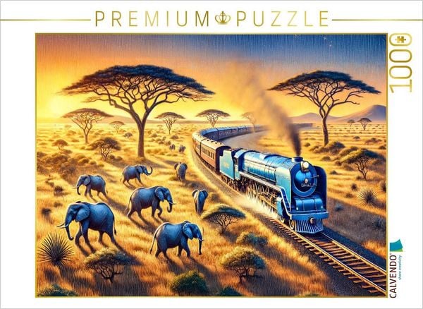 CALVENDO Puzzle Eisenbahn durch die südafrikanische Landschaft 1000 Teile Lege-Größe 64x48cm Foto-Puzzle für glückliche Stunden