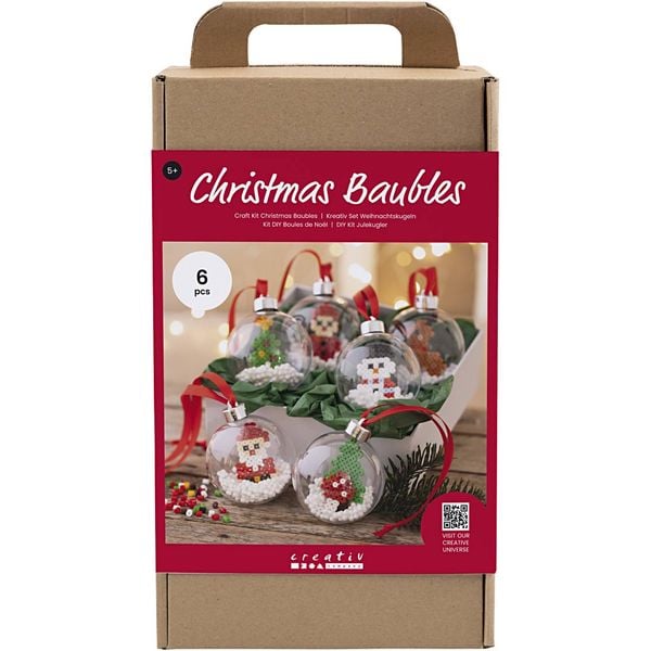 Creativ Company DIY Sets Fuse Beads Kreativ Set Weihnachtskugeln, Perlen, Kreativ Box
