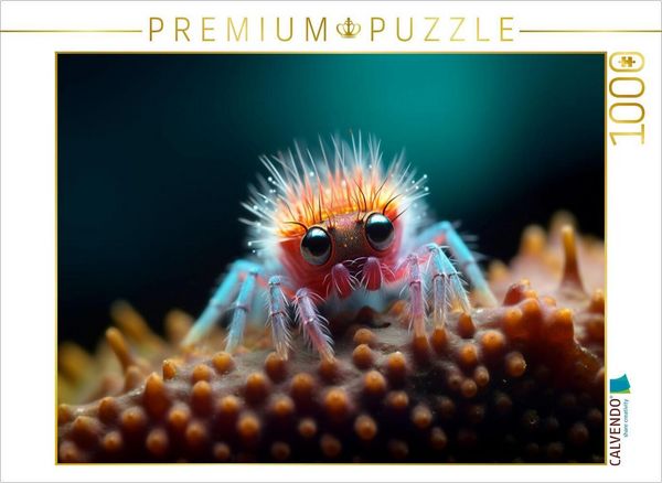 CALVENDO Puzzle Spinne mit langen Wimpern - Lustige Mikroorganismen 1000 Teile Lege-Größe 64x48cm Foto-Puzzle für glückliche Stunden